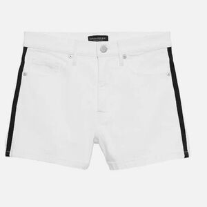 Banana Republic Hight Waist White Jean Shorts with Black Accents